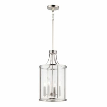 Sentinel Four Light Pendant in Satin Nickel by Maxim