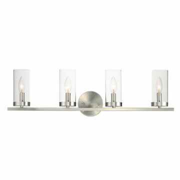 Sentinel Four Light Bath Vanity in Satin Nickel by Maxim