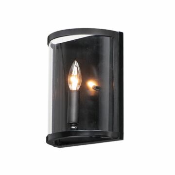 Sentinel One Light Wall Sconce in Black by Maxim