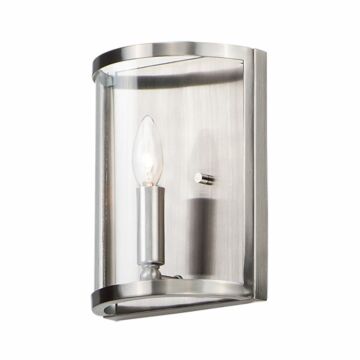 Sentinel One Light Wall Sconce in Satin Nickel by Maxim