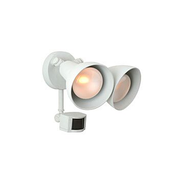 Flood Two Light Covered Flood Motion Sensor in Textured White by Craftmade