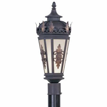 Berkshire  Outdoor Post-Top Lanterm in Bronze by Livex Lighting