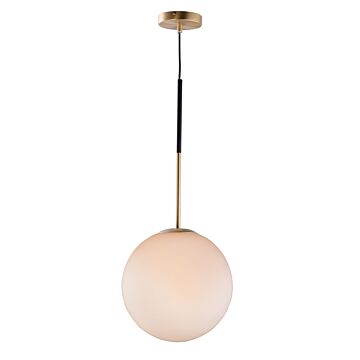 Vesper One Light Pendant in Satin Brass   Black by Maxim