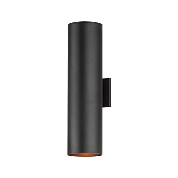 Outpost Two Light Outdoor Wall Lantern in Black by Maxim