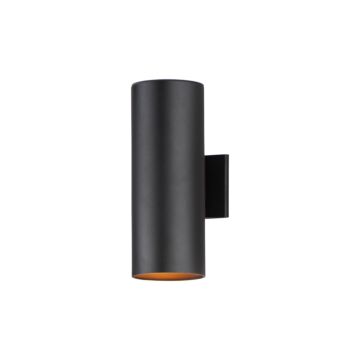 Outpost Two Light Outdoor Wall Lantern in Black by Maxim