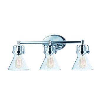 Seafarer Three Light Bath Vanity in Polished Chrome by Maxim