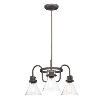 Seafarer Three Light Chandelier in Oil Rubbed Bronze by Maxim