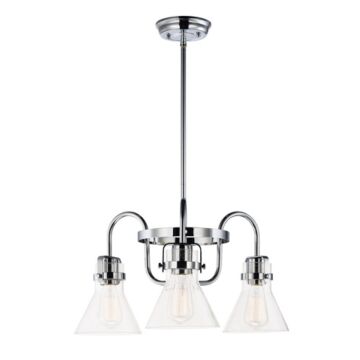 Seafarer Three Light Chandelier in Polished Chrome by Maxim