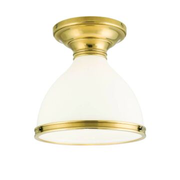 Randolph One Light Semi Flush Mount in Aged Brass by Hudson Valley