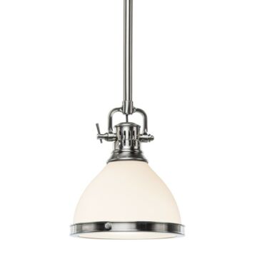 Randolph One Light Pendant in Satin Nickel by Hudson Valley