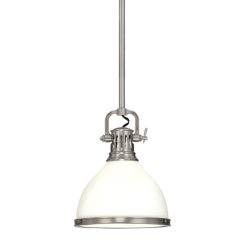 Randolph One Light Pendant in Polished Nickel by Hudson Valley