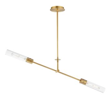 Equilibrium LED Pendant in Natural Aged Brass by Maxim