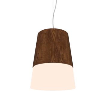 Conical 1-Light Pendant in Imbuia
