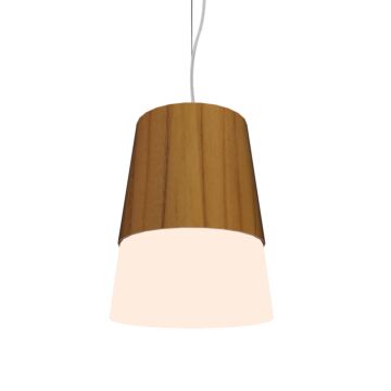 Conical 1-Light Pendant in Teak