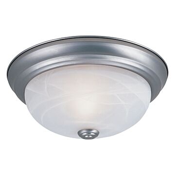 Decorative Flushmount 2-Light Flushmount in Pewter