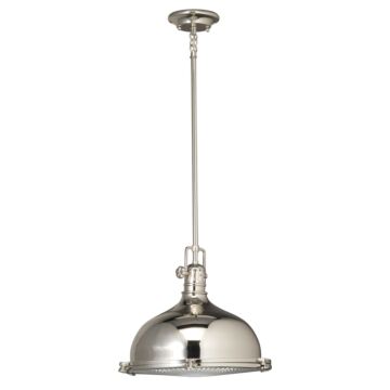 Hatteras Bay One Light Pendant in Polished Nickel by Kichler