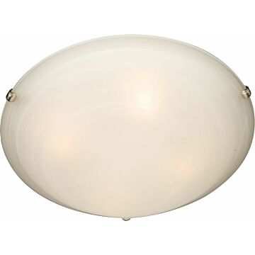 Malaga Two Light Flush Mount in Satin Nickel by Maxim