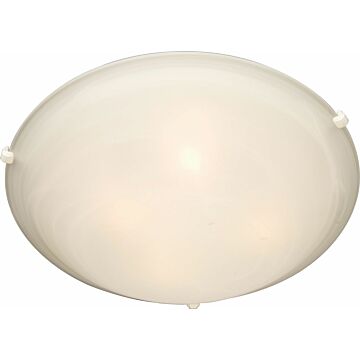 Malaga Two Light Flush Mount in White by Maxim