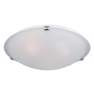 Malaga Three Light Flush Mount in Satin Nickel by Maxim