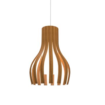 Barrel 1-Light Pendant in Teak