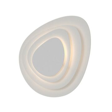 Abstract Panels LED Wall Sconce in Textured White by Sonneman