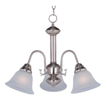 Malaga Three Light Chandelier in Satin Nickel by Maxim