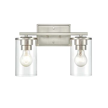 Verlana Two Light Vanity in Brushed Nickel by Millennium