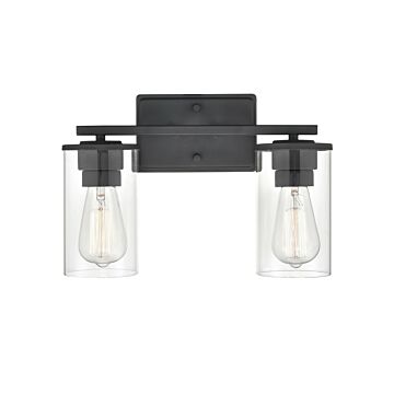 Verlana Two Light Vanity in Matte Black by Millennium