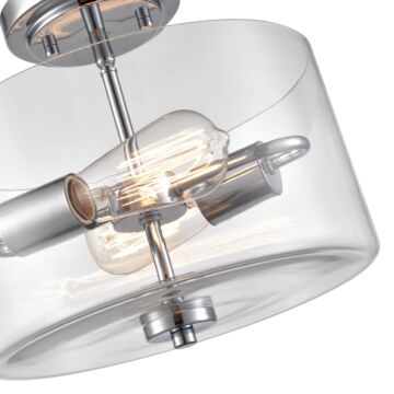 Verlana Two Light Semi Flush Mount in Chrome by Millennium