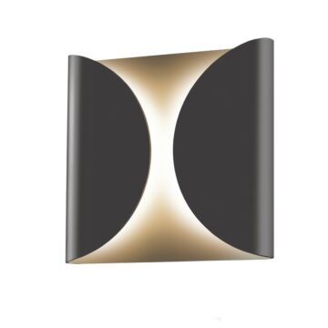 Folds LED Wall Sconce in Textured Bronze by Sonneman