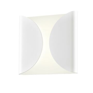 Folds LED Wall Sconce in Textured White by Sonneman