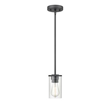 Verlana One Light Pendant in Matte Black by Millennium