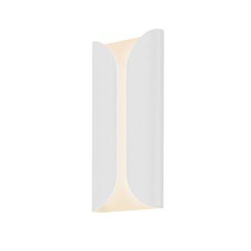 Folds LED Wall Sconce in Textured White by Sonneman