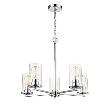 Verlana Five Light Chandelier in Chrome by Millennium