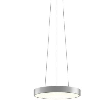 Pi LED Pendant in Bright Satin Aluminum by Sonneman