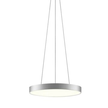 Pi LED Pendant in Bright Satin Aluminum by Sonneman