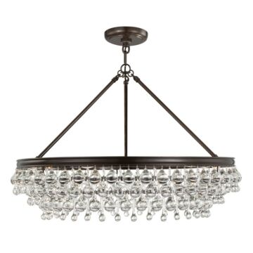 Calypso Six Light Chandelier in Vibrant Bronze by Crystorama
