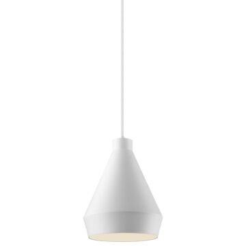 Koma One Light Pendant in Satin White by Sonneman