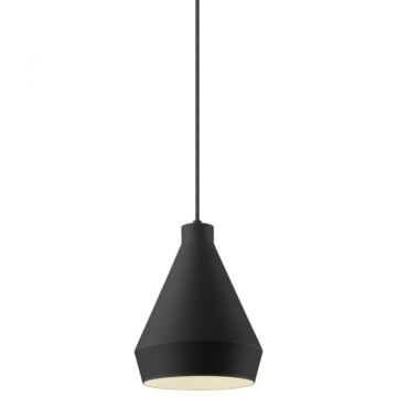 Koma One Light Pendant in Satin Black by Sonneman