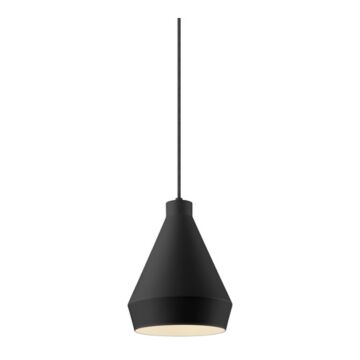 Koma One Light Pendant in Satin Black by Sonneman