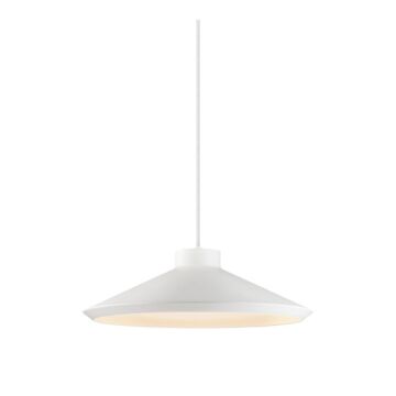 Koma One Light Pendant in Satin White by Sonneman