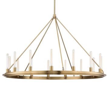 Chambers 15 Light Pendant in Aged Brass by Hudson Valley