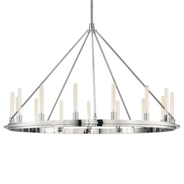 Chambers 15 Light Pendant in Polished Nickel by Hudson Valley