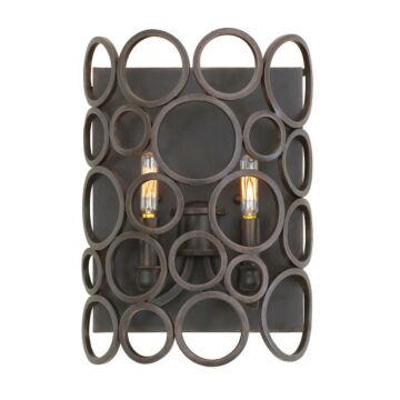Ashbourne Two Light Wall Sconce in Heirloom Bronze by Kalco