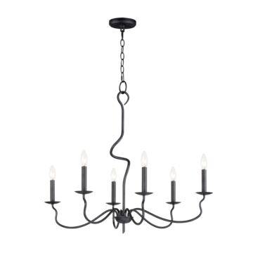 Padrona Six Light Chandelier in Black Oxide by Maxim
