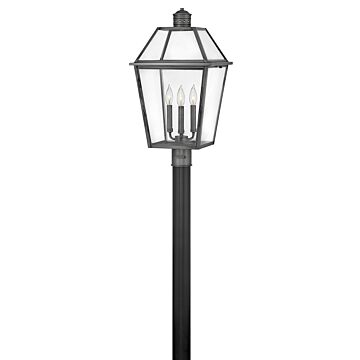 Hinkley Nouvelle 3-Light Outdoor Light In Blackened Brass