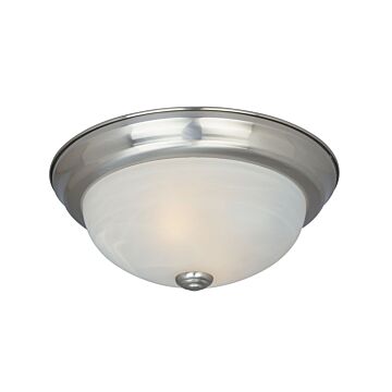 Decorative Flushmount 2-Light Flushmount in Satin Platinum