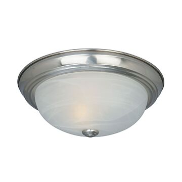 Decorative Flushmount 2-Light Flushmount in Satin Platinum