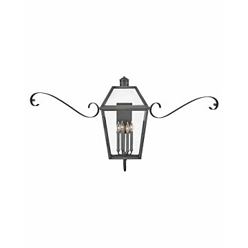 Hinkley Nouvelle 4-Light Outdoor Light In Blackened Brass