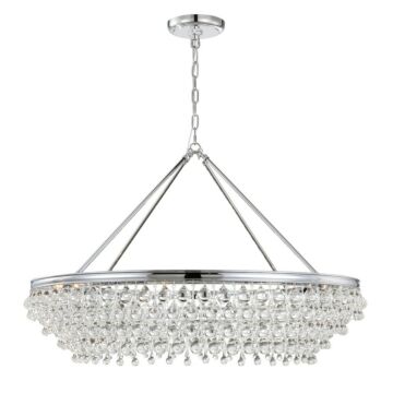 Calypso Eight Light Chandelier in Polished Chrome by Crystorama